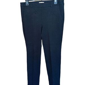 Lila Rose‎ black with white polka dots stretchy side zip slacks size 8